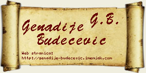 Genadije Budečević vizit kartica